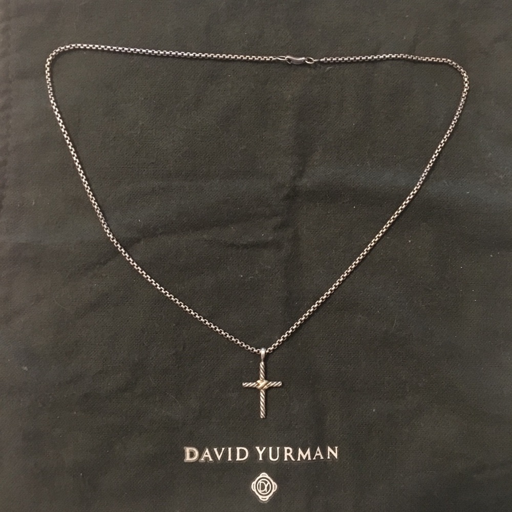 David Yurman Petite X Cross Necklace